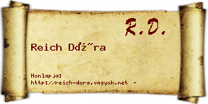 Reich Dóra névjegykártya